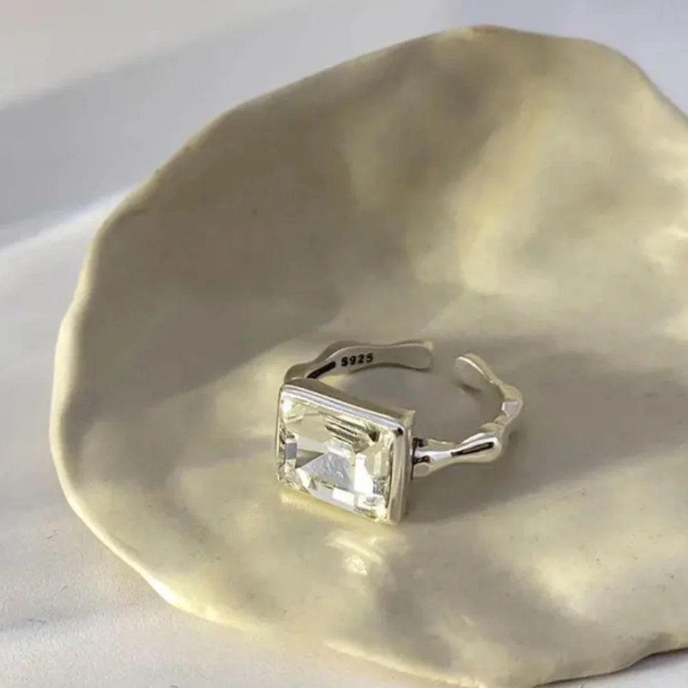 ⭐️ New 925 Sterling Silver Crystal Zircon Ring - Picture 7 of 10